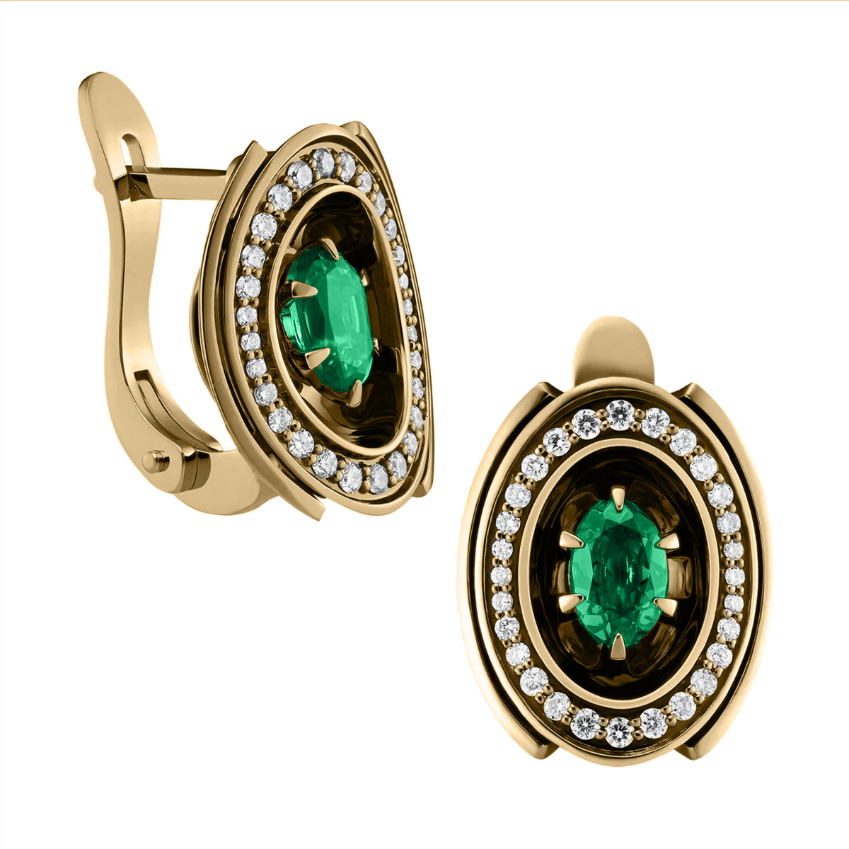 Зс-2804 Серьги (Au 585)