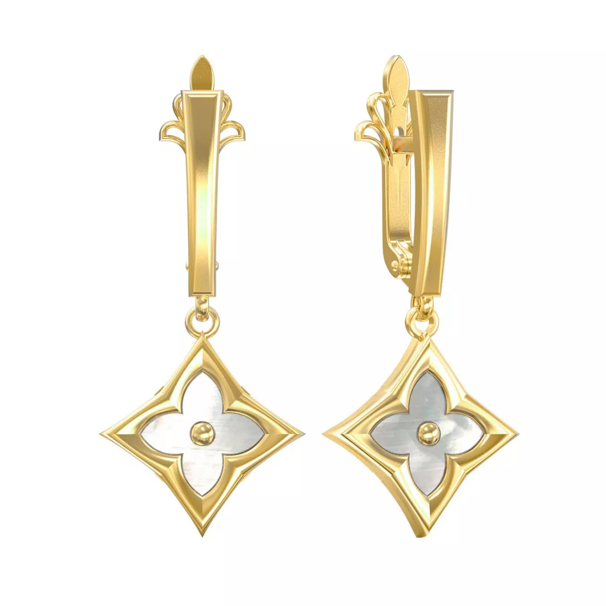 10-Т-2655П-1 +серт. Серьги (Au 585)