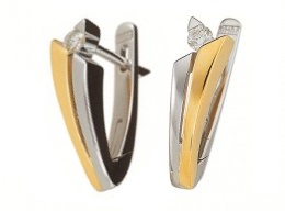 020160-Ж/Б Серьги (Au 750)