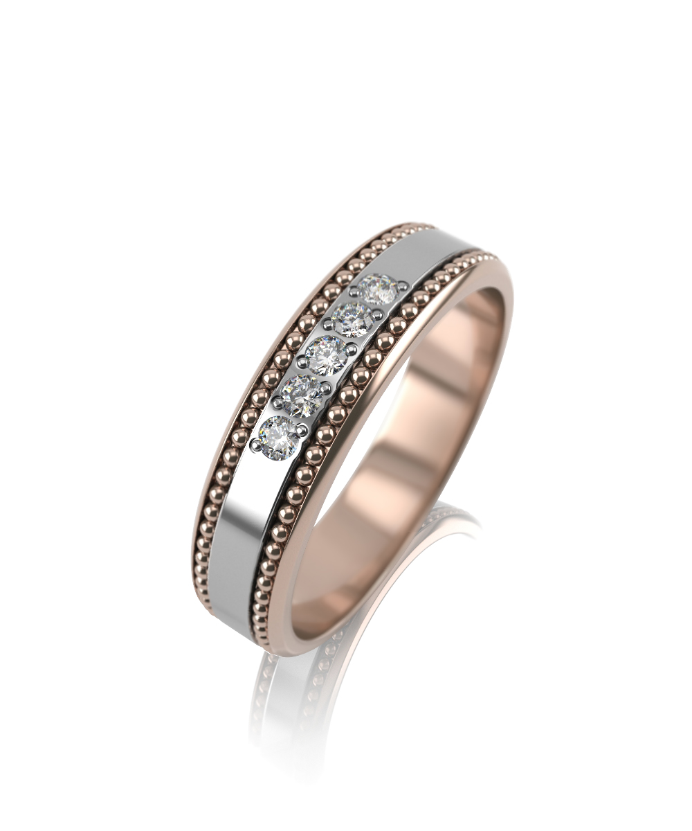 СЕ-39-5бр/бк Кольцо (Au 585)