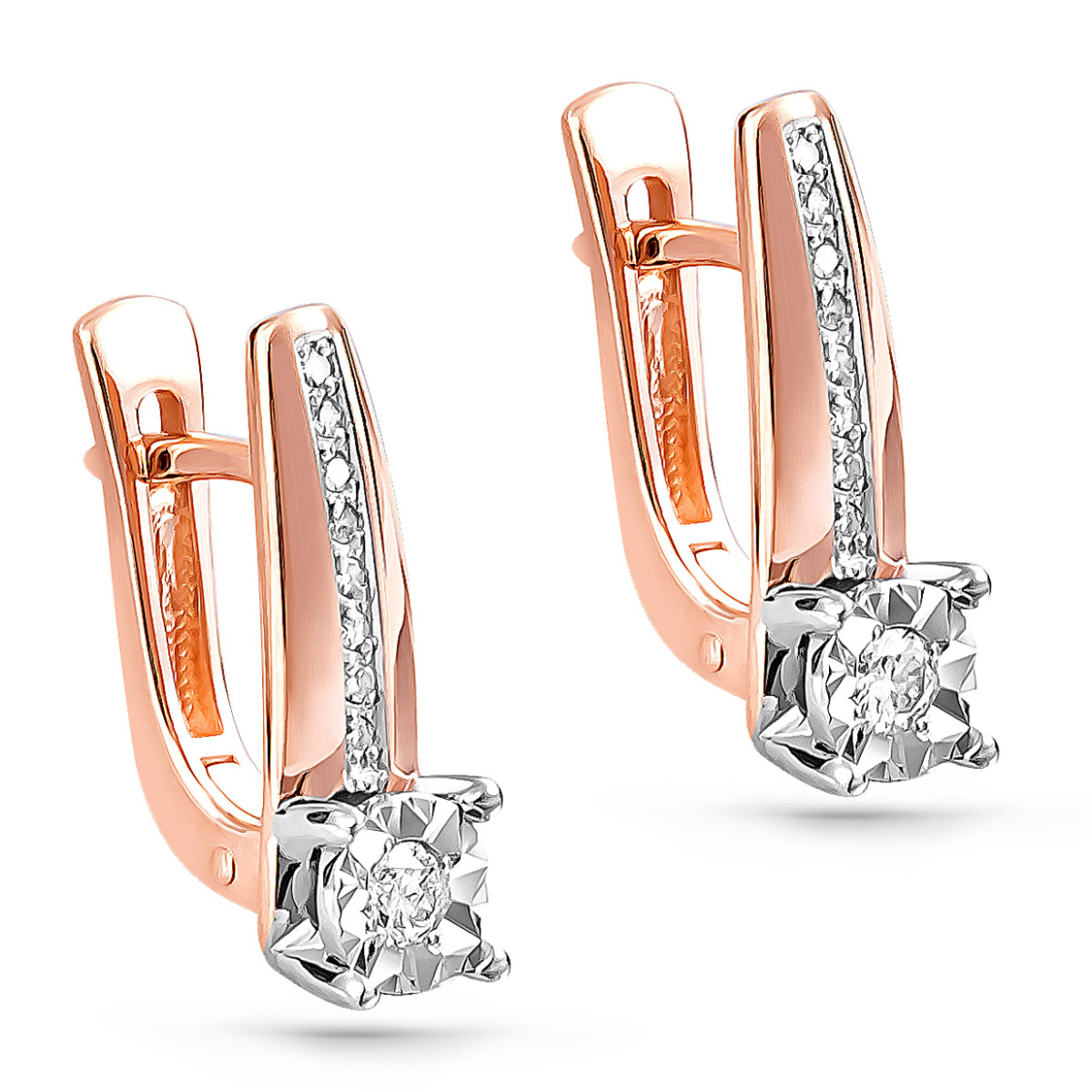 12-01086-1000 №10-22 Серьги (Au 585)