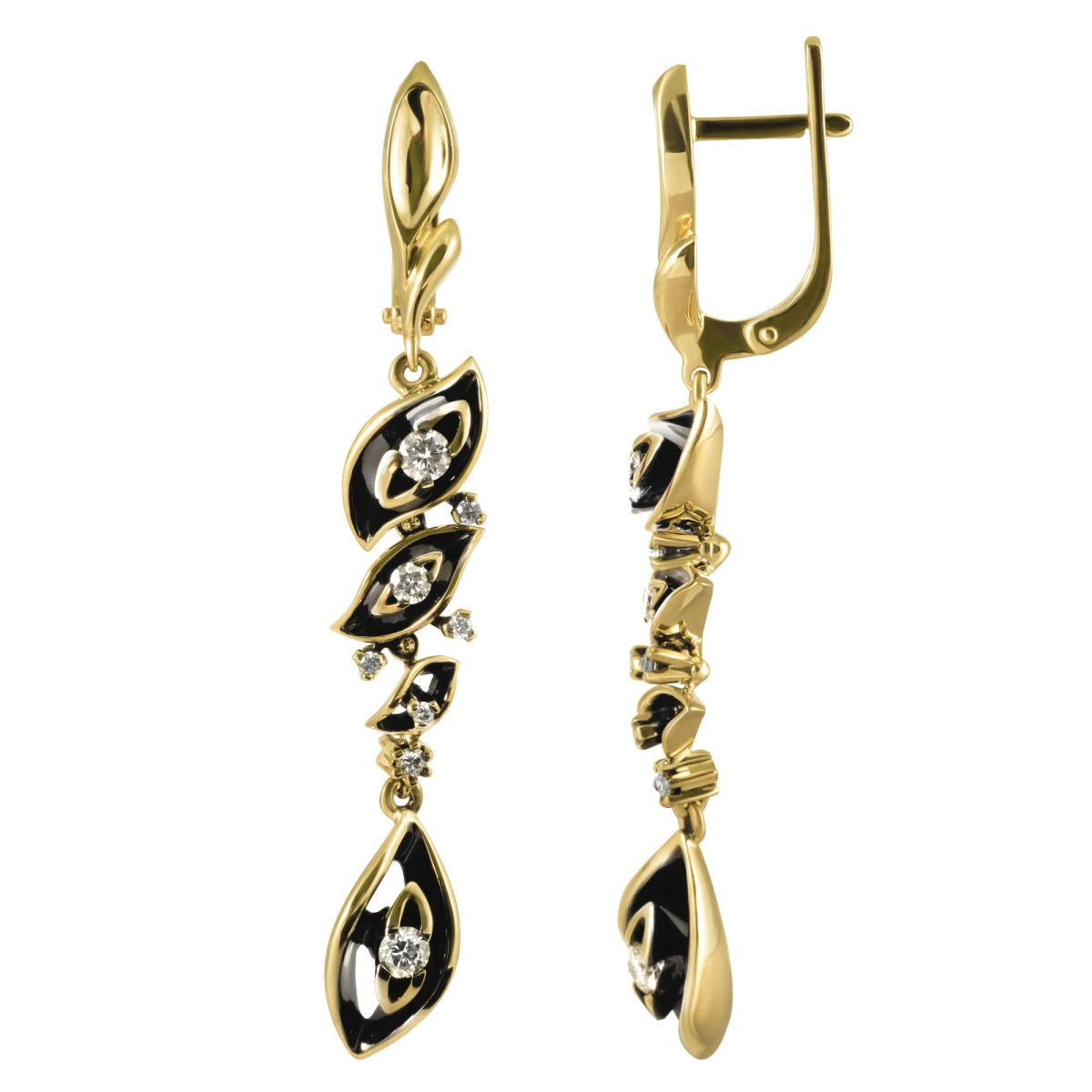 Зс-3044 Серьги (Au 585)