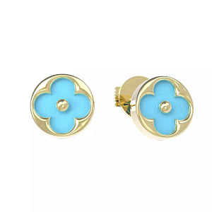 12-Т-2658-1-22 +серт. Серьги (Au 585)