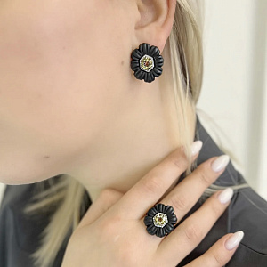 FLOR020-3 Кольцо (Ag 925)