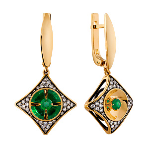 Зс-3032 Серьги (Au 585)