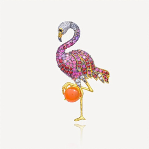 EDBR245-2 Брошь (Ag 925)