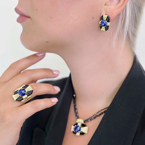 MALE520-4 Серьги (Ag 925)