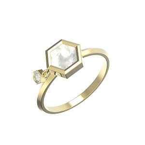 Т808-1729П-1-00 +серт. Кольцо (Au 585)