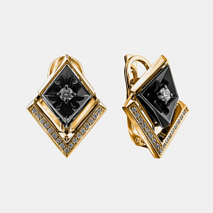 Зс-14105 Серьги (Au 585)