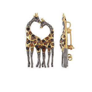 EDBR243-2 Брошь (Ag 925)