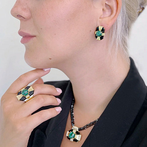 MALE520-3 Серьги (Ag 925)