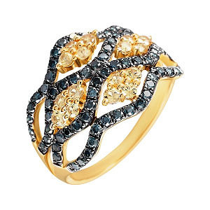 R28275_KO_DL_YS_YG Кольцо (Au 585)