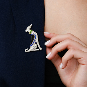 EDBR469-2 Брошь (Ag 925)