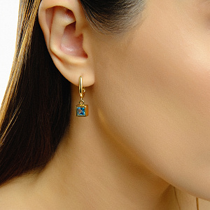 QCE000026-00/ 123000572859 Серьги (Au 585)