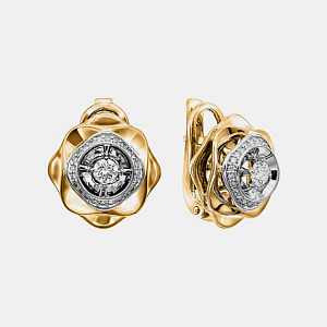 Зс-14087 Серьги (Au 585)