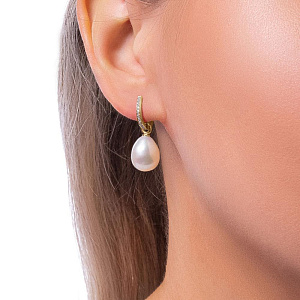 СПет15 Ж-Ббар Серьги (Au 585)