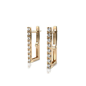 HP-с105-16ф/ж Серьги (Au 585)