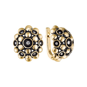 Зс-2983 Серьги (Au 585)