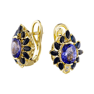 2_02931 (тан) Серьги (Au 750)