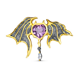 YP02636BP_BR_AM_PD_BJ Брошь (Ag 925)