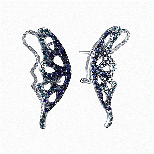 HF05218E-W-SBL_SR_DL_SA_WG Серьги (Au 585)