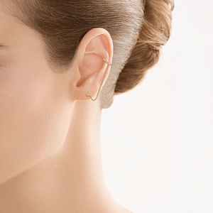 ME33822-RG-1_2_PINK Серьга (Au 585)