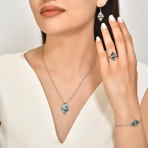 SN12511A-ABL/ GM0170448 Колье (Ag 925)