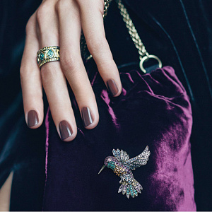 EDBR244-4 Брошь (Ag 925)