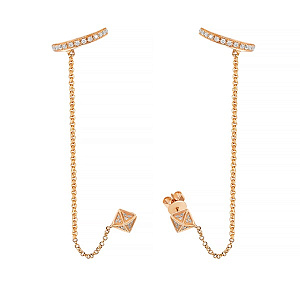 ME33822-RG-1_2_PINK Серьга (Au 585)