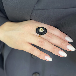 FLOR020-3 Кольцо (Ag 925)