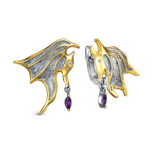 YE02636-1_SR_AM_BJ Серьги (Ag 925)