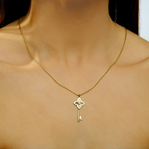 RSN052-W/ 123000581211 Колье (Au 585)