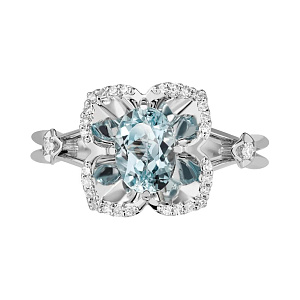 1_04223 (аква) Кольцо (Au 585)