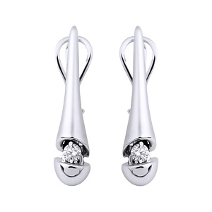 KP224513W-WD/ PUR11636 Серьги (Au 750)