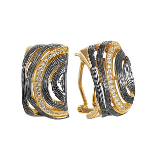 SET83999EW_SR_001_BJ Серьги (Ag 925)