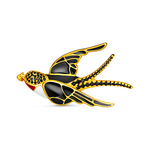 C00593_BR_RQ_SP_ENAM_YG Брошь (Ag 925)