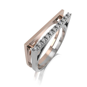 HP-к107-11ф/бк Кольцо (Au 585)