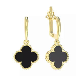 08-Т-2628-1 +серт. Серьги (Au 585)