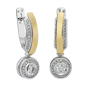 020533-Б/Ж Серьги (Au 750)