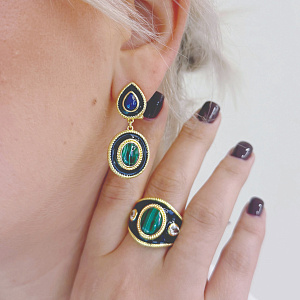 MALE070 Серьги (Ag 925)