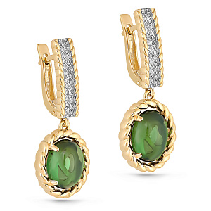 12-21062-5200 №3-18 Серьги (Au 585)