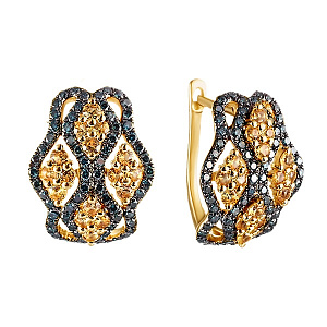 E28275R_SR_DL_YS_YG Серьги (Au 585)