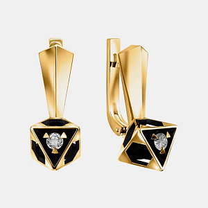 Зс-14037 Серьги (Au 585)