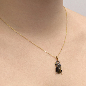 BUGN466-6 Колье (Ag 925)