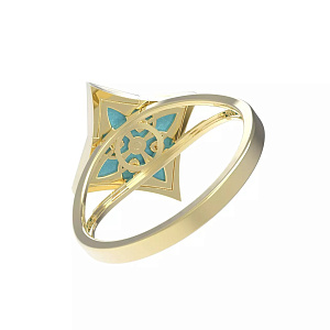 12-Т-1736-1-22 +серт. Кольцо (Au 585)