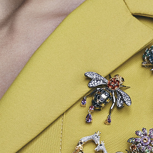 EDBR286 Брошь (Ag 925)