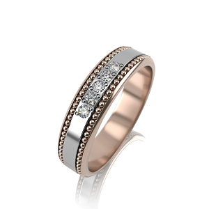 СЕ-39-5бр/бк Кольцо (Au 585)