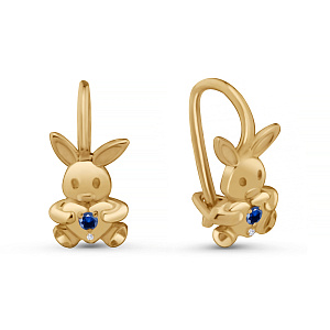 02-P0674-01-109-01-00 Серьги (Au 585)