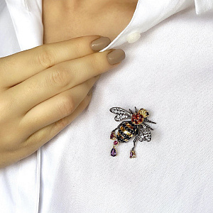 EDBR286 Брошь (Ag 925)