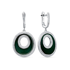 SE41499_SR_ZAG_WG Серьги (Ag 925)